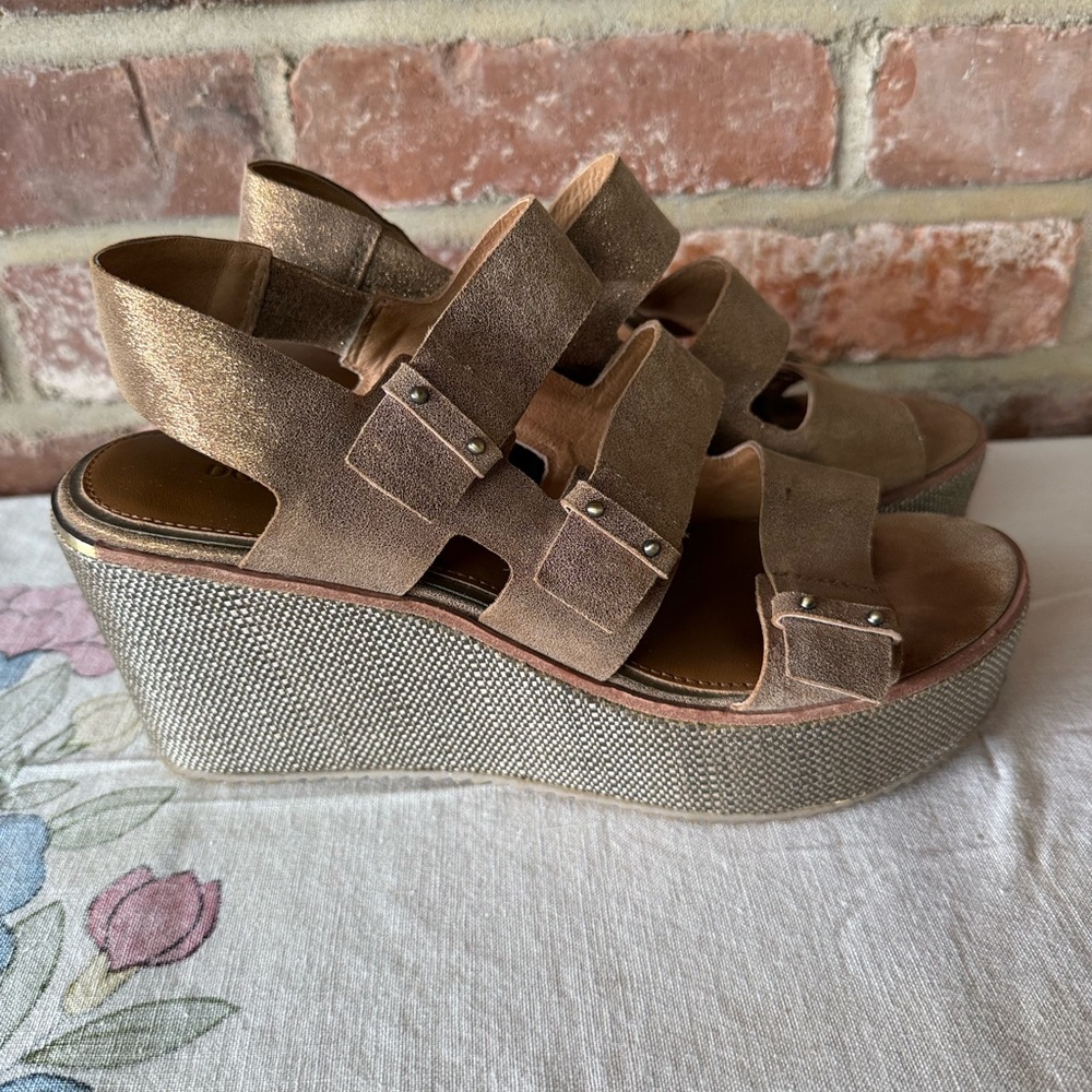 Donald Pliner Iris Slingback Wedge Sandals 7.5
